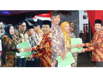 PIAGAM PENGHARGAAN DARI BUPATI SELUMA UNTUK DUA PEGAWAI BERPRESTASI DI DINAS KESEHATAN KABUPATEN SELUMA TAHUN 2022