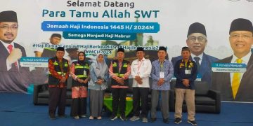 SERAH TERIMA TEAM KESEHATAN JAMAAH HAJI KABUPATEN SELUMA KE PIHAK KKP KESEHATAN DI ASRAMA HAJI BENGKULU