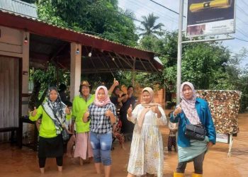 PENINJAUAN LOKASI BANJIR DI DESA CAHAYA NEGERI DAN JENGGALU OLEH TIM KRISIS DINAS KESEHATAN KABUPATEN SELUMA