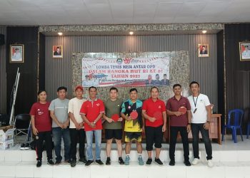 PERTANDINGAN TENIS MEJA ANTAR OPD DALAM RANGKA HUT RI KE-80 DI LINGKUNGAN PEMERINTAH KABUPATEN SELUMA