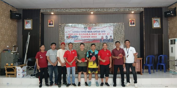 PERTANDINGAN TENIS MEJA ANTAR OPD DALAM RANGKA HUT RI KE-80 DI LINGKUNGAN PEMERINTAH KABUPATEN SELUMA