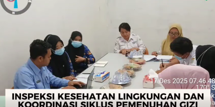 DINKES SELUMA LAKUKAN INSPEKSI KESEHATAN LINGKUNGAN DAN KOORDINASI PEMENUHAN GIZI DI SPPG TALANG DANTUK