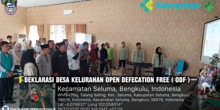 DINAS KESEHATAN KABUPATEN SELUMA GELAR DEKLARASI DESA/KELURAHAN OPEN DEFECATION FREE (ODF)