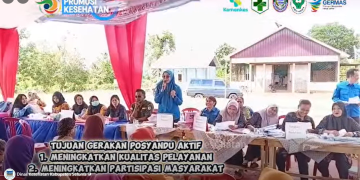 GERAKAN POSYANDU AKTIF DILAKSANAKAN DI DESA TALANG SEBARIS DAN DESA AIR TERAS