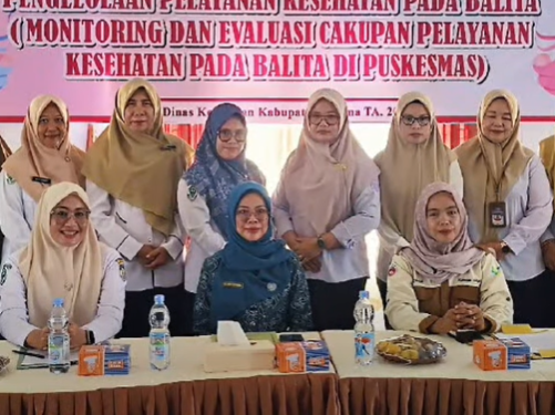 DINKES SELUMA LAKSANAKAN MONITORING DAN EVALUASI CAKUPAN PELAYANAN KESEHATAN BALITA
