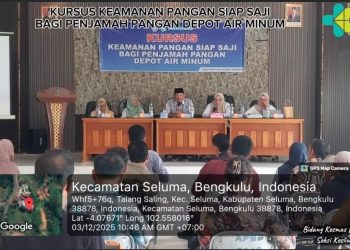 Dinas Kesehatan Seluma Gelar Kursus Keamanan Pangan Siap Saji bagi Penjamah Pangan Depot Air Minum